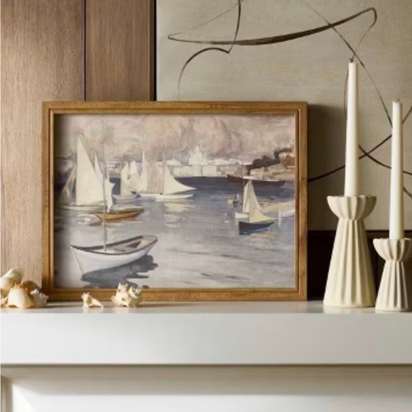 16"x12" Boats Framed Art - Threshold™ designed with Studio McGee - Picture 1 of 5